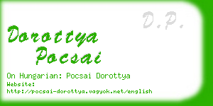 dorottya pocsai business card